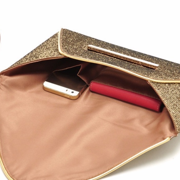 BACK IN STOCK! Bling Gold Evening Clutch Handbag - Picture 8 of 8